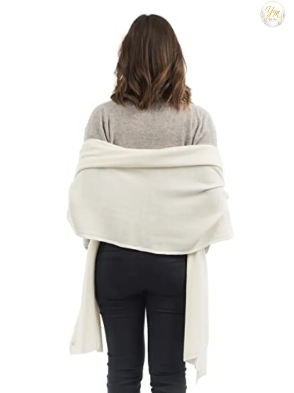 Italian Cashmere Wool Blend Stole Wrap Shawl 24x73